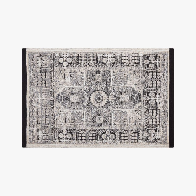 Sadie Black Bath Rug + Reviews | CB2 | CB2