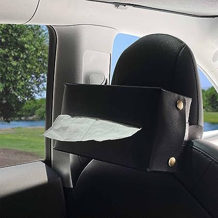 Car Tissue Holder - Mask Holder For Car - PU Leather Backseat Car Kleenex Holder,Wipes Dispenser ... | Amazon (US)