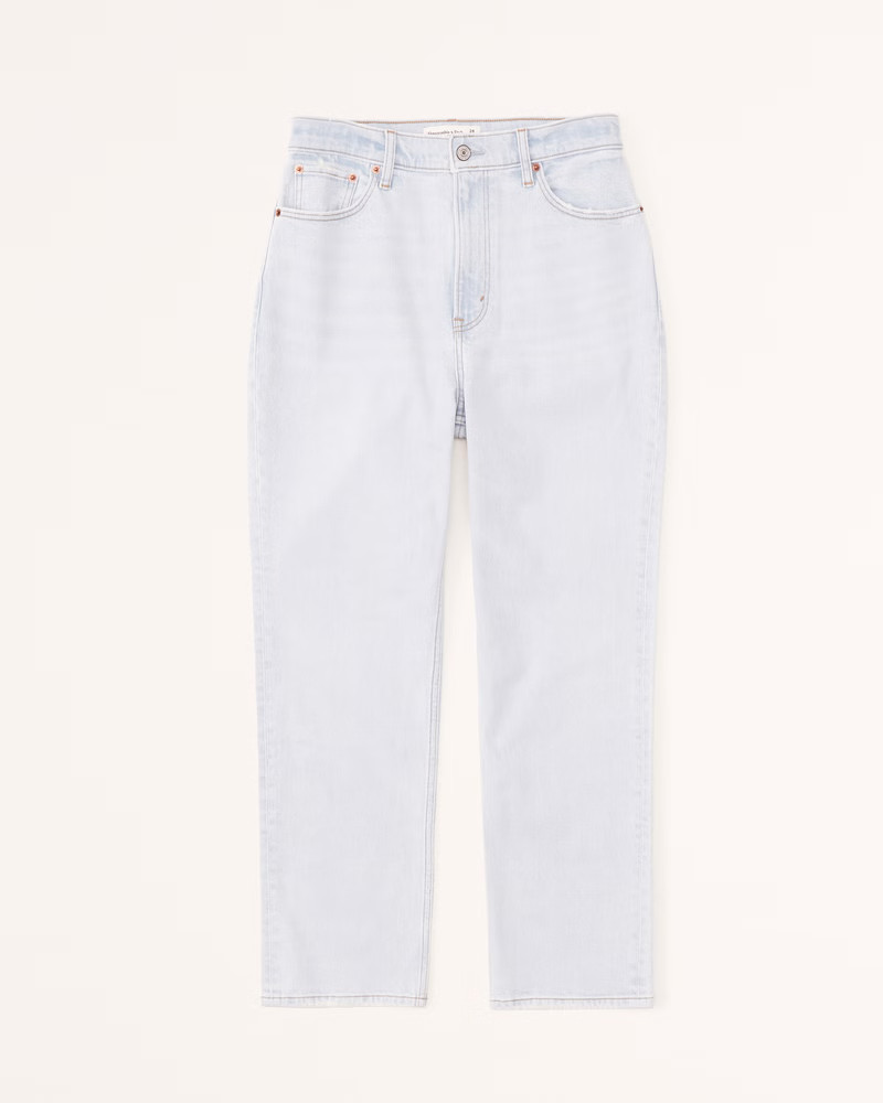 Curve Love Ultra High Rise Ankle Straight Jean | Abercrombie & Fitch (US)