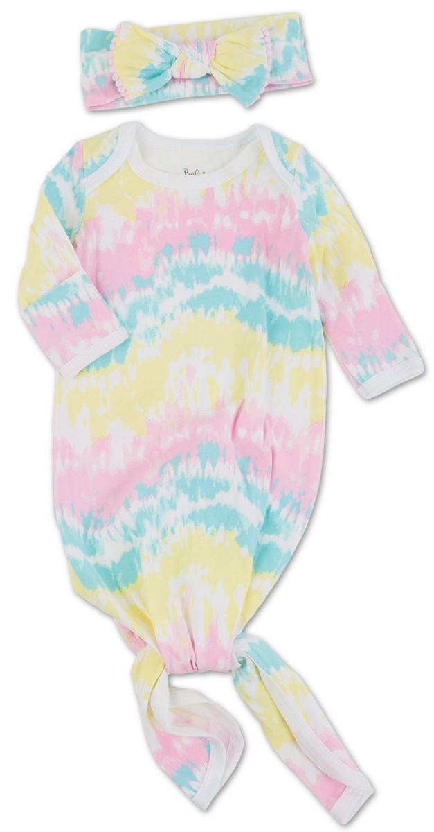 Baby Girls 2 Pc Tie-Dye Headband & Gown Set - Multi-Multi-6129241876891   | Burkes Outlet | bealls