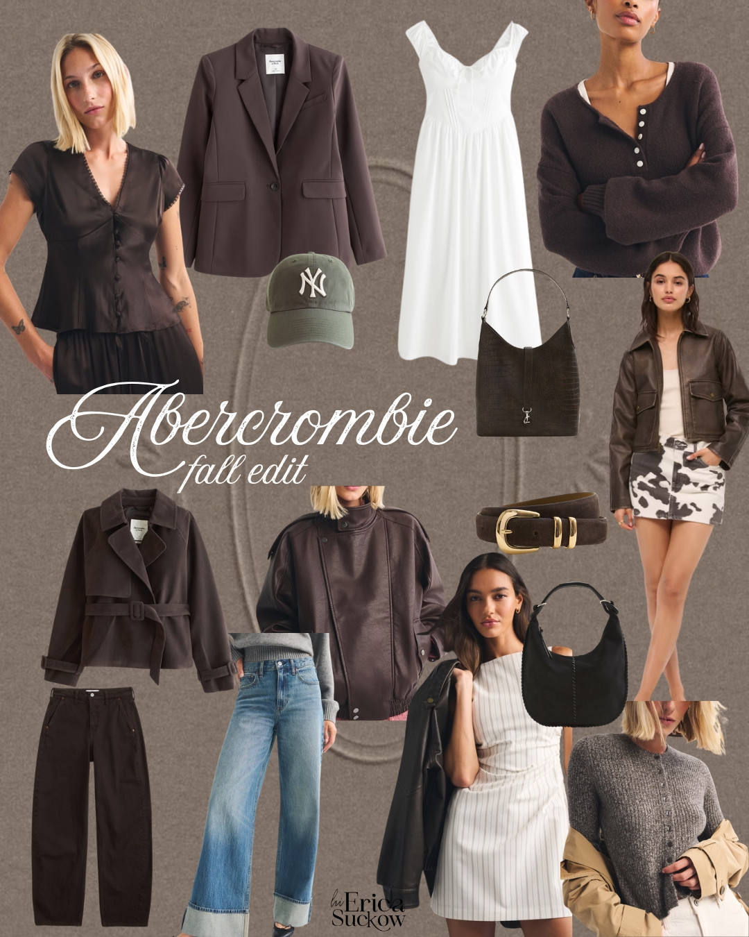 @abercrombie fall edit - jeans, leather jacket, lots of cool girl vibes!￼