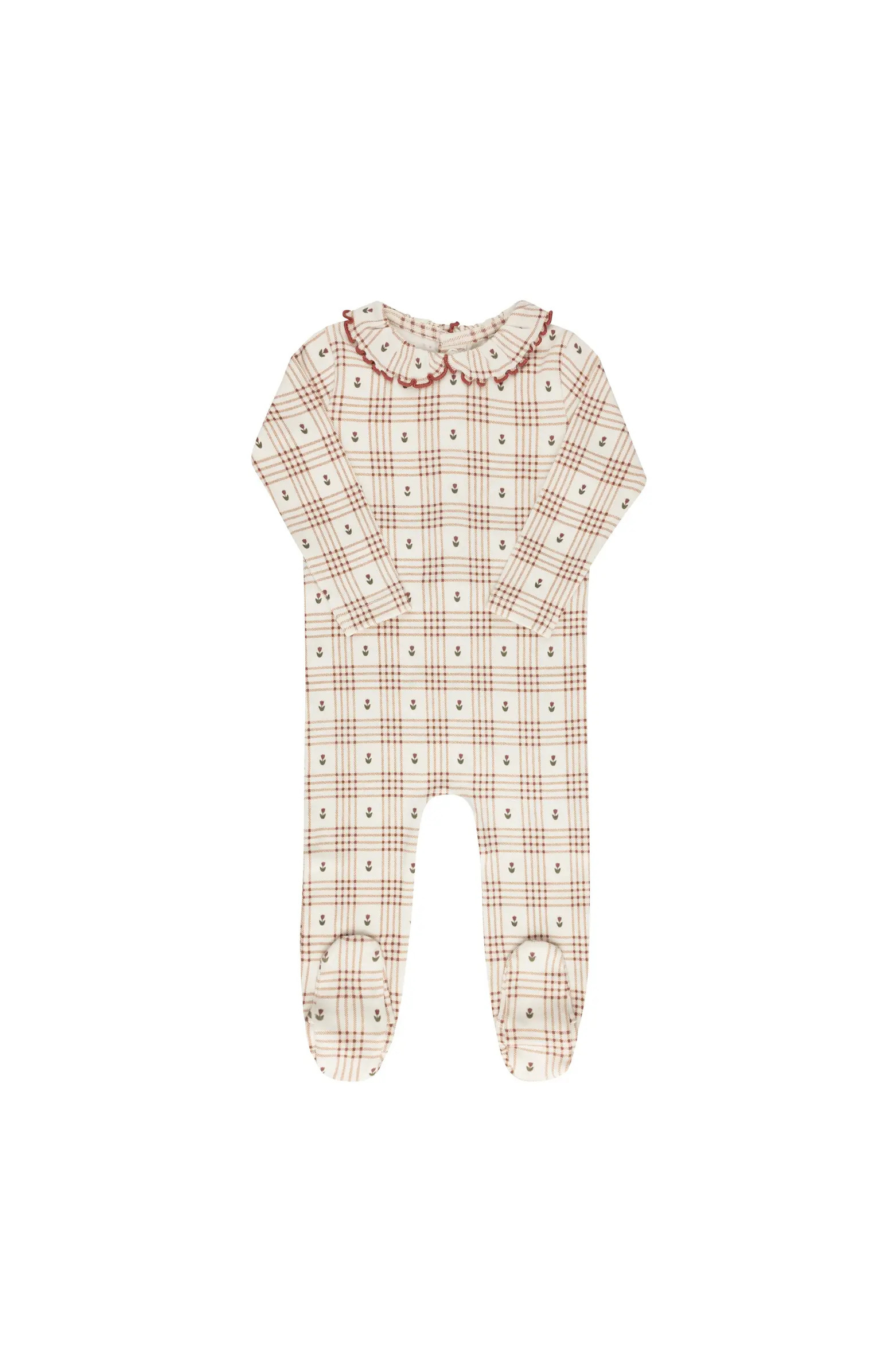 Ely's & Co. Cotton Floral Plaid Collection - Footie | Nordstrom | Nordstrom