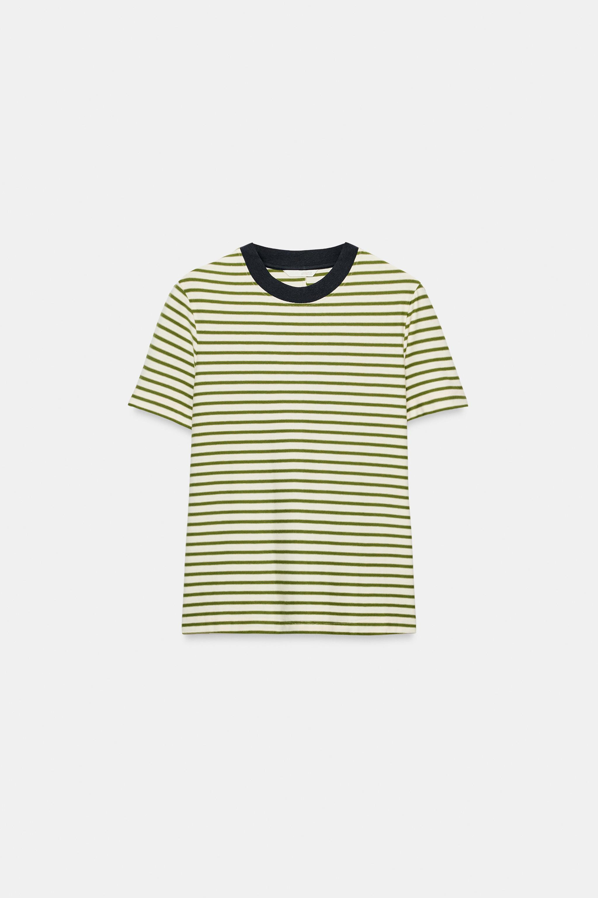 STRIPED SHORT SLEEVE T-SHIRT | Zara US