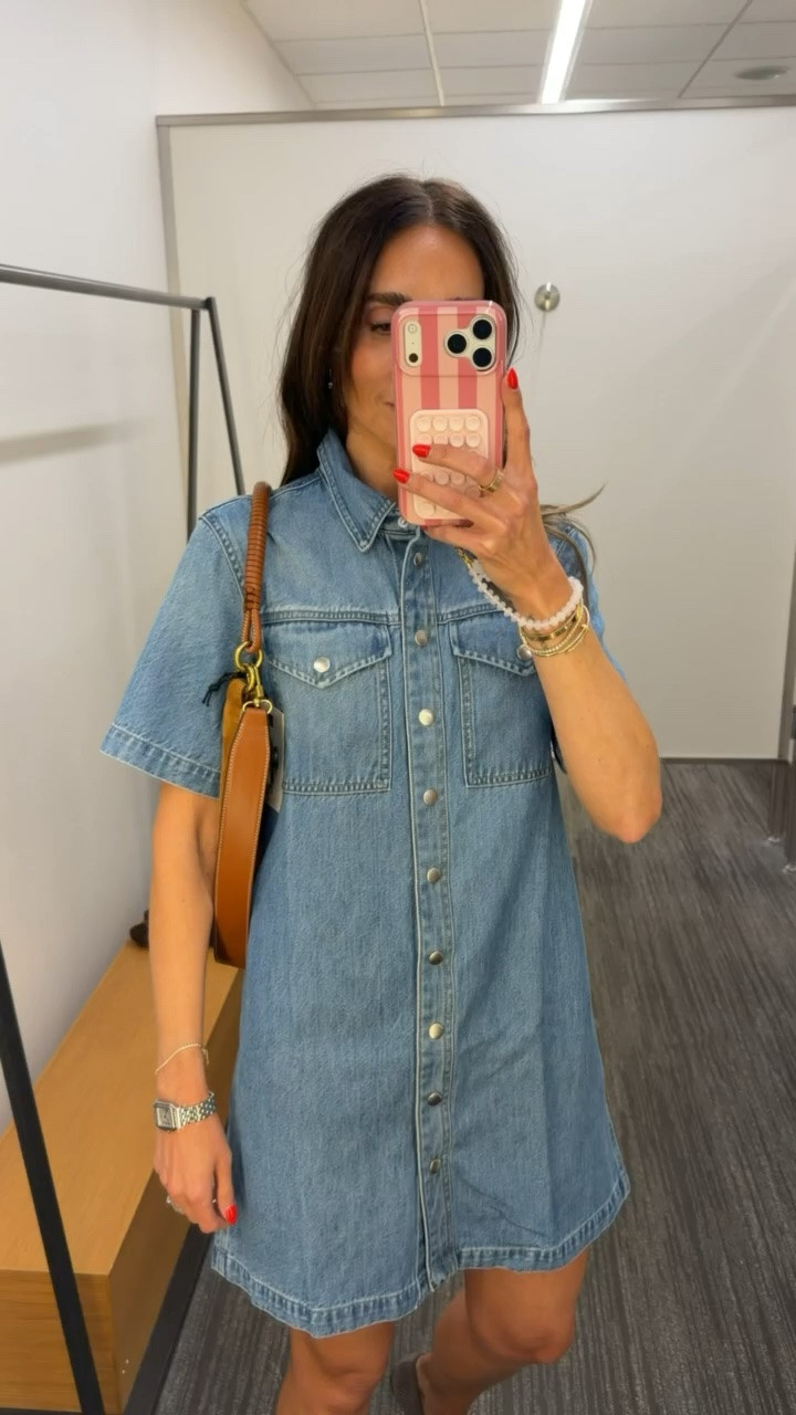 This denim dress is one of those throw on and go pieces that always looks put together. The structured denim gives it great shape without feeling stiff, the snap front adds a classic touch, and the relaxed fit makes it easy to wear now with sandals and later with loafers or sneakers.

denim dress, shirt dress, snap front dress, casual dress, everyday style, fall transition outfit, classic wardrobe, relaxed fit dress, versatile fashion, affordable style, annabrstyle

#LTKootd #LTKSaleAlert #LTKTravel