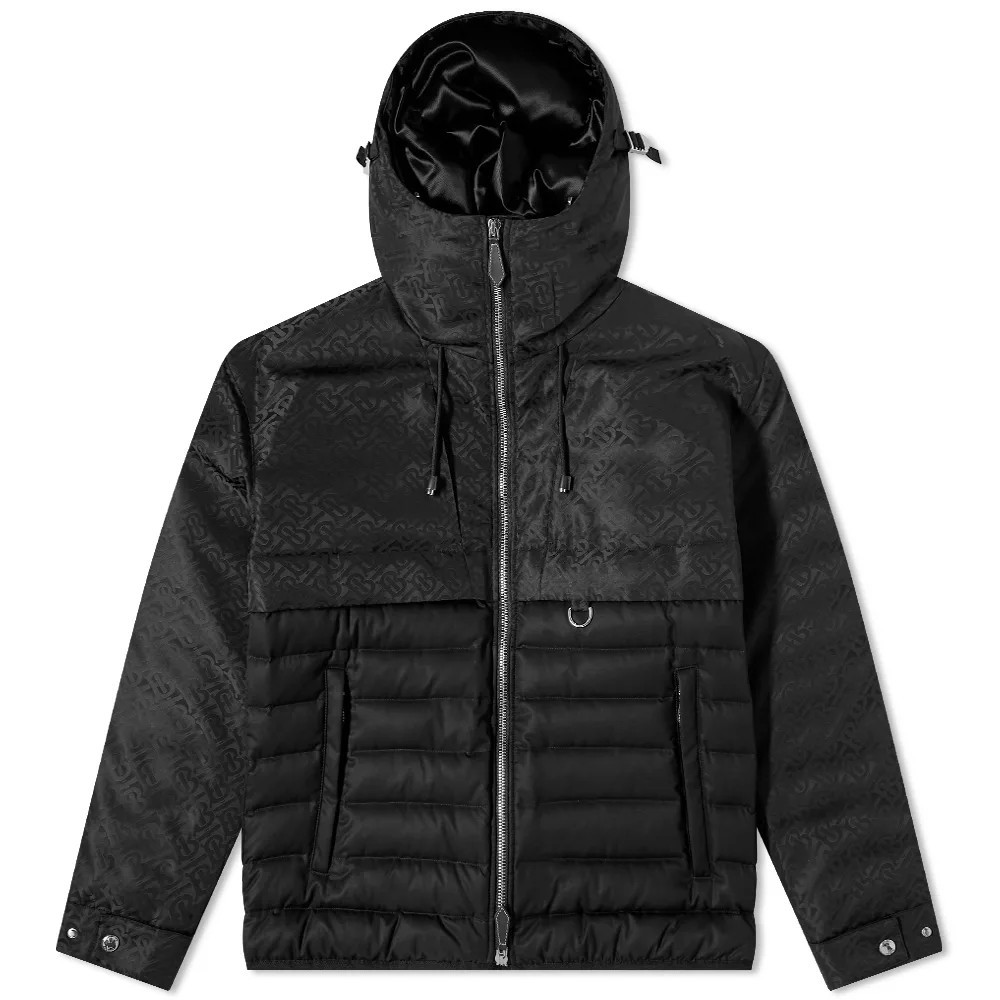Burberry Men's Linby Monogram Down Jacket - END. Exclusive in Black Jacquard, Size X-Large | END. Clothing