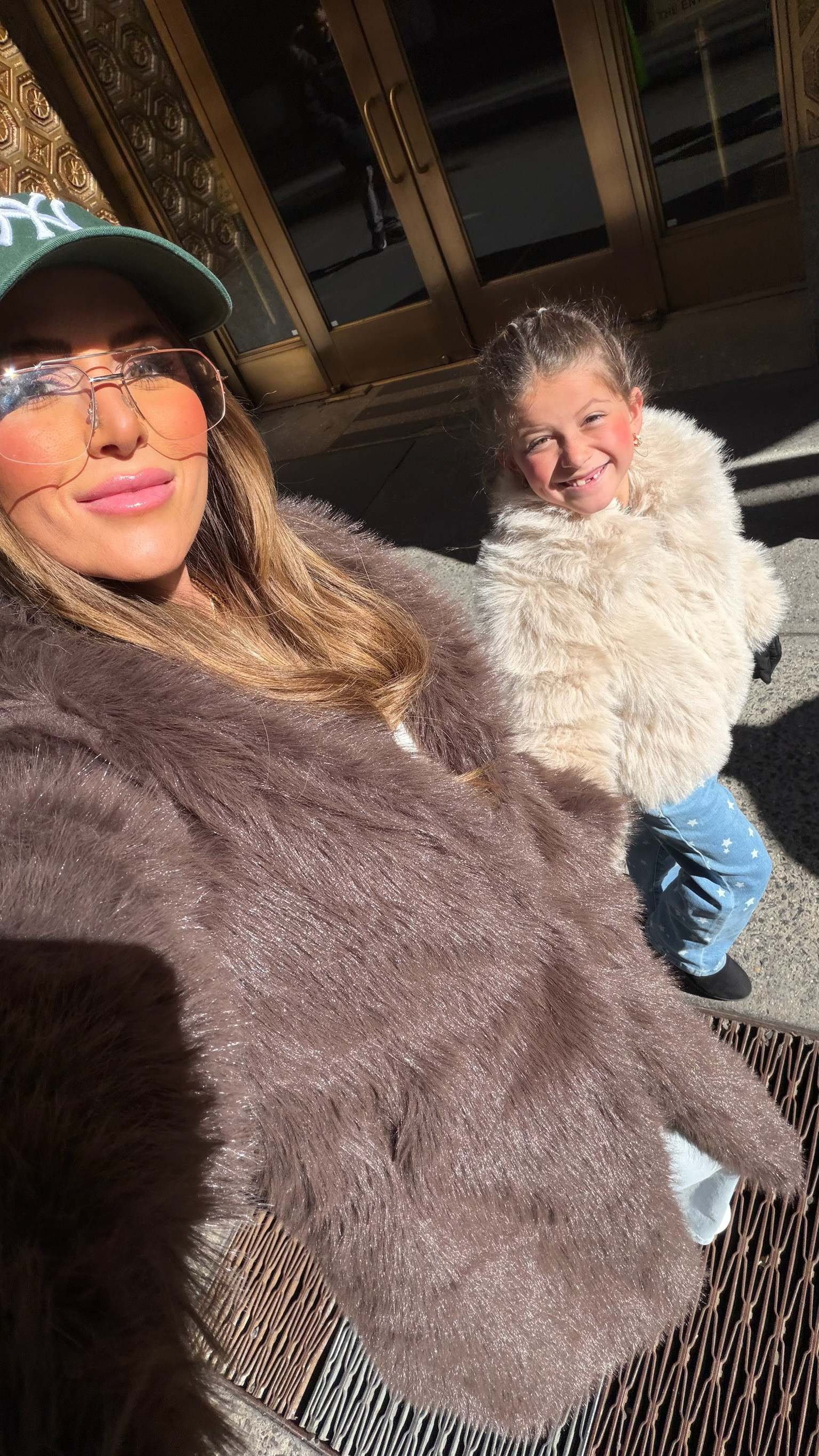 Fun day in the city with the little one. Stay cozy in our matching fur coats. faux fur coat, matching outfits, mommy and me, city stroll, cute outfits for girls, famazon fashion, jess fay 

 #LTKPetite #LTKTravel