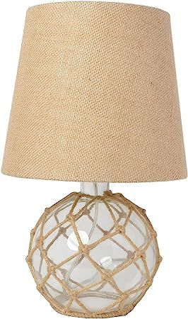 Elegant Designs LT1050-CLR Buoy Rope Nautical Netted Coastal Ocean Sea Glass Table Lamp with Burl... | Amazon (US)