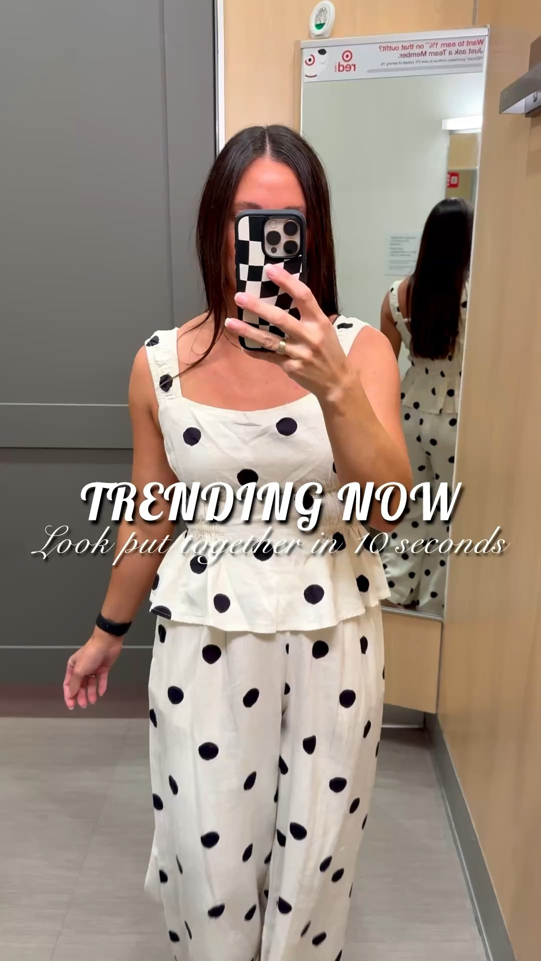 Everyone’s wearing this trend right now… and this is the easiest way to style it 👀

Polka dots are everywhere this season, and this 🎯Target linen set is the one you’ll actually wear on repeat.

It’s that effortless, elevated look without having to think about your outfit (which… we all need 🙋‍♀️)

Lightweight, breathable, and perfect for:
• vacation outfits ☀️
• summer dinners + date nights
• everyday mom life when you still want to feel put together

The best part? You’re not just getting one outfit… you’re getting multiple.

Wear the pants with a simple tee or cardigan, and style the tops with denim, skirts, or shorts, so many easy combos with pieces you already own.

This is one of those “throw on and instantly look styled” outfits ✨

Sizing:
5’5” | 130 lbs
Wearing size small in tops + bottoms

This trend is moving FAST, sizes won’t stay in stock
Tap to shop before your size is gone 🤍

#LTKootd #LTKmomlife #LTKOver40