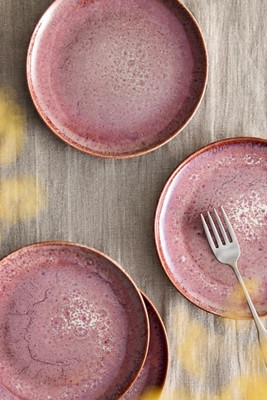 Reactive Glaze Tapas Plates, Set of 4 | Terrain