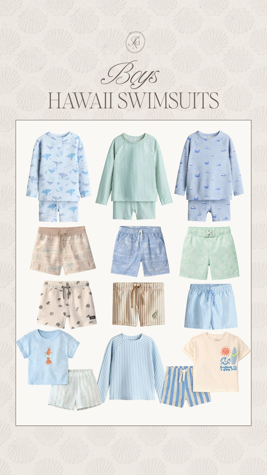 Boys hawaii swimsuits 🌊 Cute swim trunks, rash guards and matching sets for beach days, pool days and vacation packing.

#boysswimsuits #boysswimwear #kidsswimwear #toddlerswimwear #hawaiistyle #vacationfinds #beachstyle #swimtrunks #rashguard #summerfinds #ltkfinds

#LTKSwim #LTKTravel #LTKKids