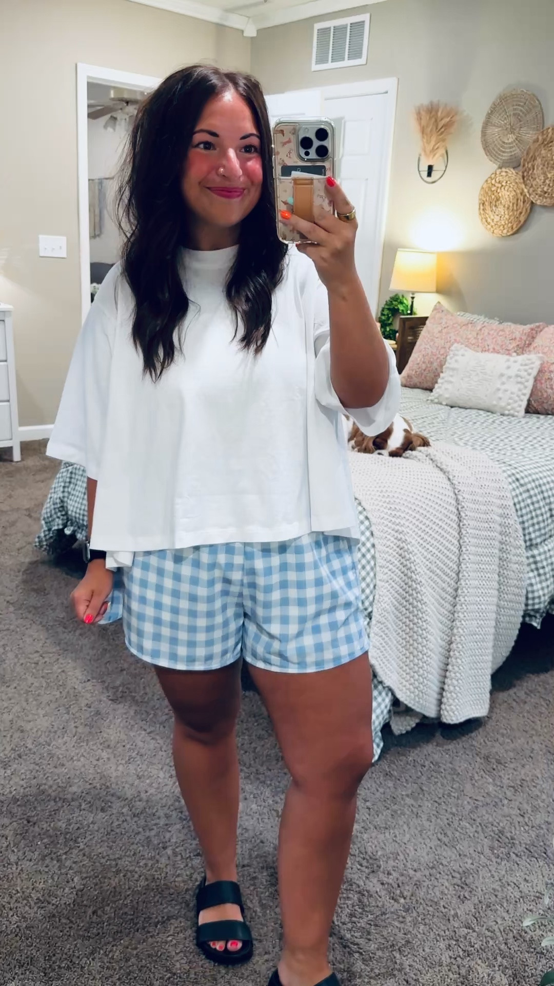 Sometimes the simplest outfits are the cutest 💙 A classic white tee paired with blue and white gingham shorts makes for the perfect easy summer look.


sandals: sold out, but linking similar options below!
shorts: fit true to size // wearing a large
tee: fits true to size // wearing a large 

 #LTKootd #LTKMidsize