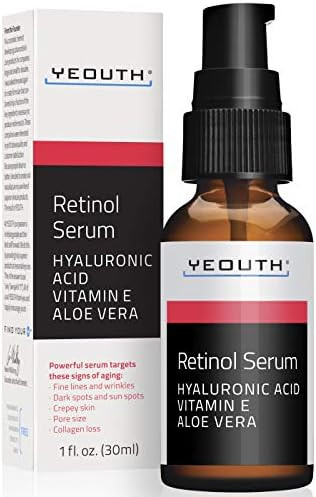 Retinol Serum 2.5% with Hyaluronic Acid, Aloe Vera, Vitamin E - Boost Collagen Production, Reduce... | Amazon (US)