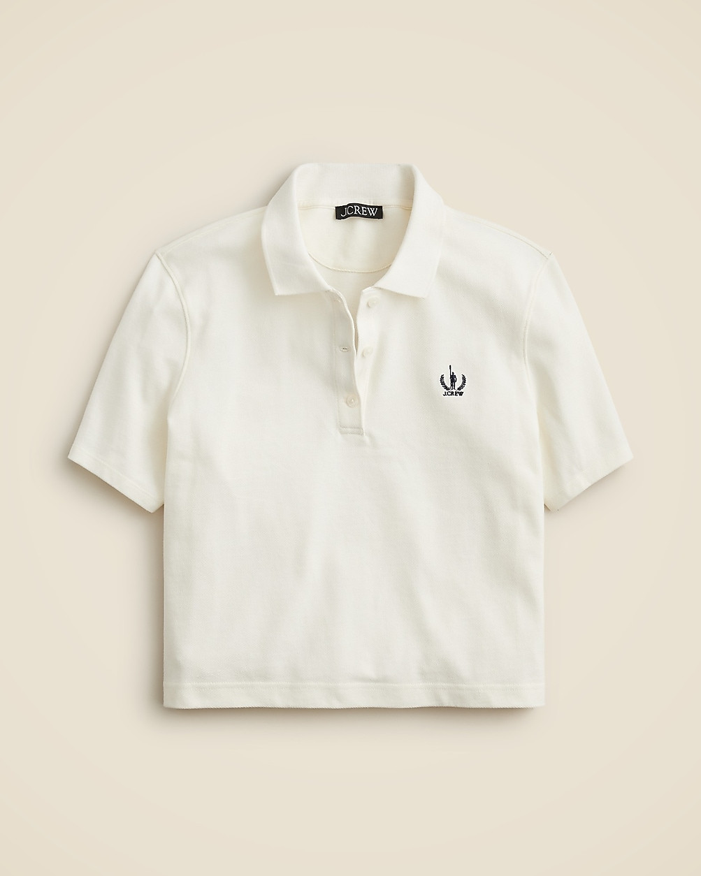 Piqué cropped polo shirt | J. Crew US