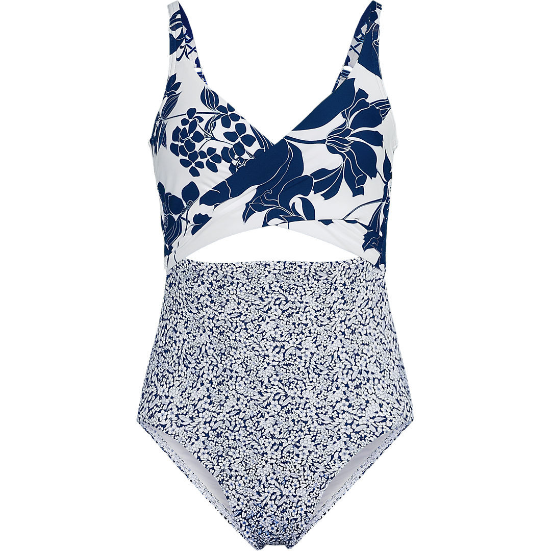 Women's Wrap Monokini High Leg One Piece Swimsuit | Lands' End (US)