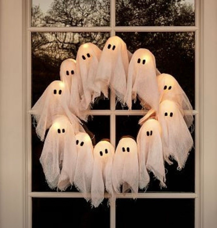 How cute is this Pottery Barn Lit Ghost Wreath!

#LTKFindsUnder100 #LTKSeasonal #LTKHome