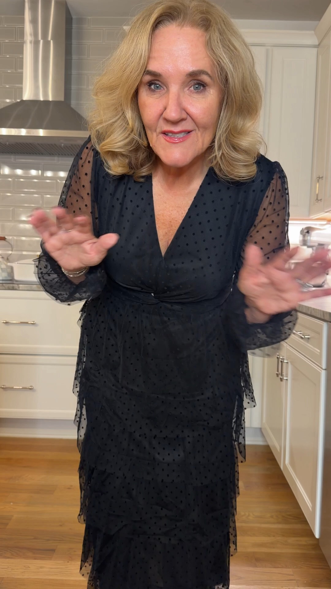 Wearing a medium in all new Walmart arrivals. These will go fast! 
Chicos blouse size 1.0