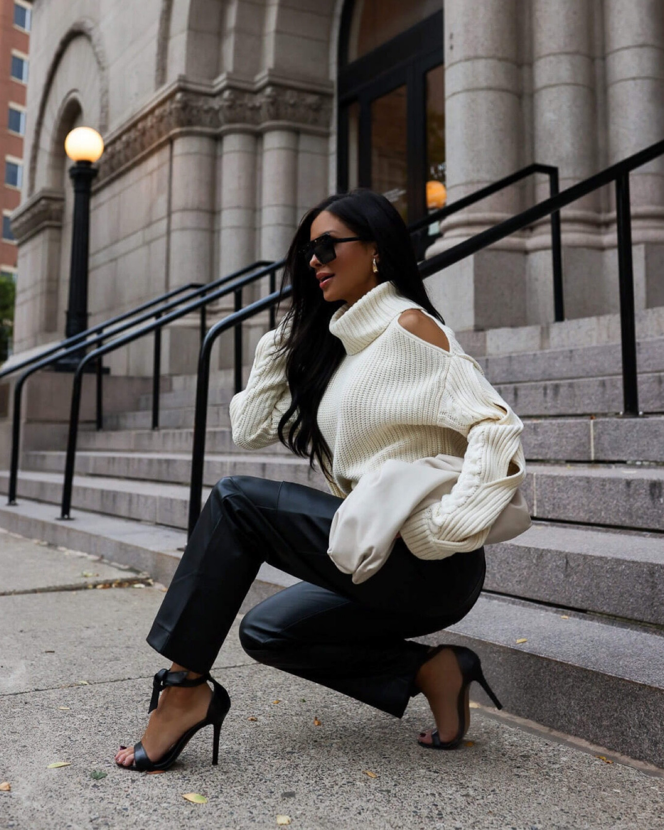 Walmart fall outfit / fall date night outfit 
Sofia jeans chunky knit sweater wearing an XS
Scoop faux leather cargo pants wearing a size 0
#WalmartPartner #WalmartFinds 

#LTKSeasonal #LTKfindsunder100 #LTKfindsunder50