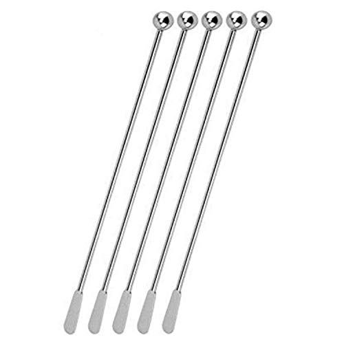 Jsdoin Stainless Steel Coffee Beverage Stirrers Stir Cocktail Drink Swizzle Stick with Small Rectang | Amazon (US)
