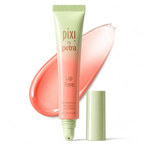 Pixi Beauty LipTone pH Reactive Lip Gloss in Peachyness | Color Changing Tinted Lip Balm with Rosehip Oil & Shea Butter | Non-Sticky Mirror-Shine Finish | 0.4 fl oz | Amazon (US)