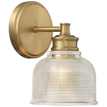 Vintage Natural Brass Bath Sconce Unlacquered Brass Bathroom Sconces