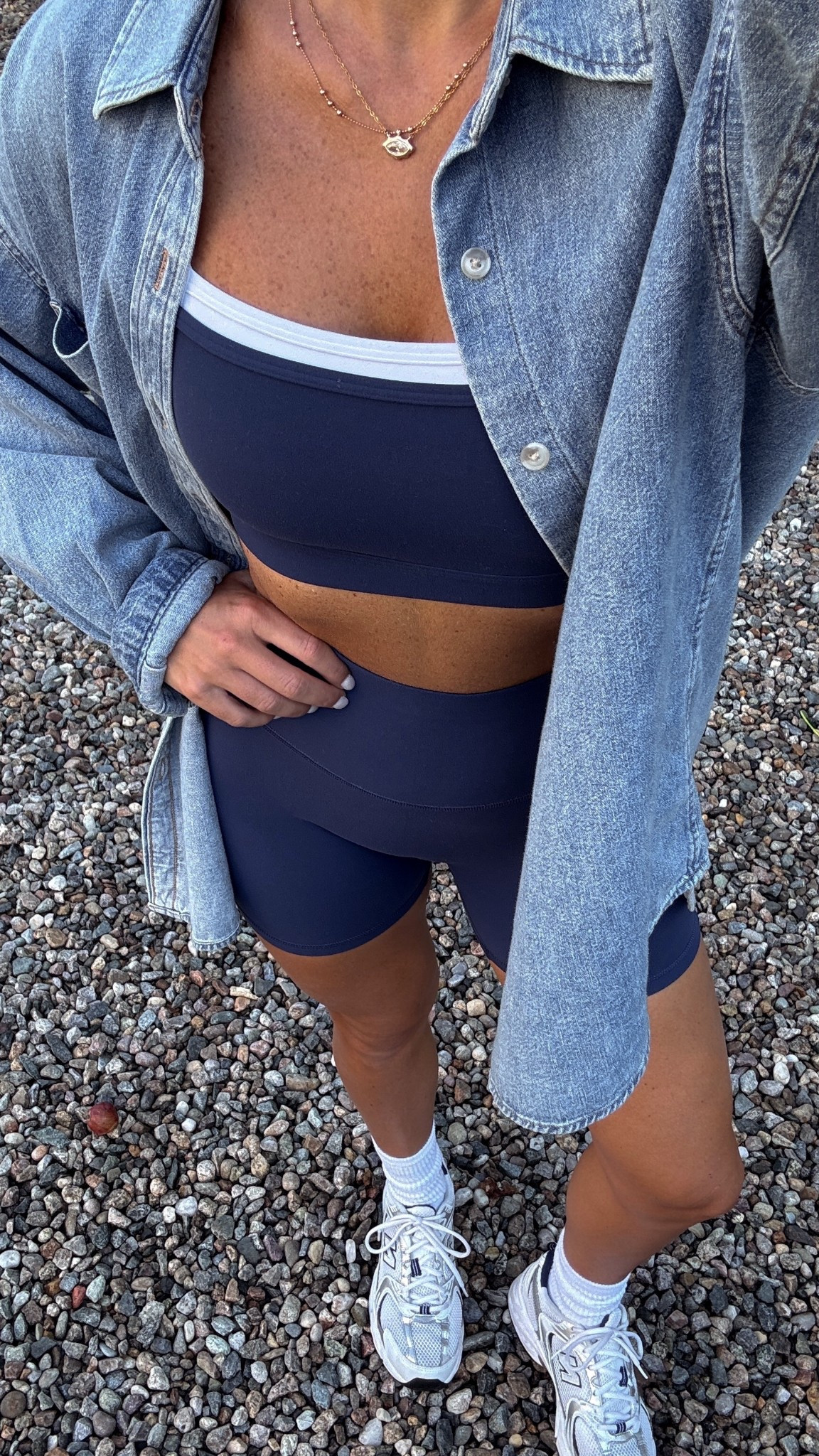 YPB set with Aritzia oversized shirt - wearing small in set & medium in top 