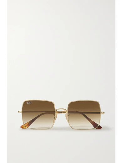 Ray-Ban - Square-frame Gold-tone Sunglasses | NET-A-PORTER (US)