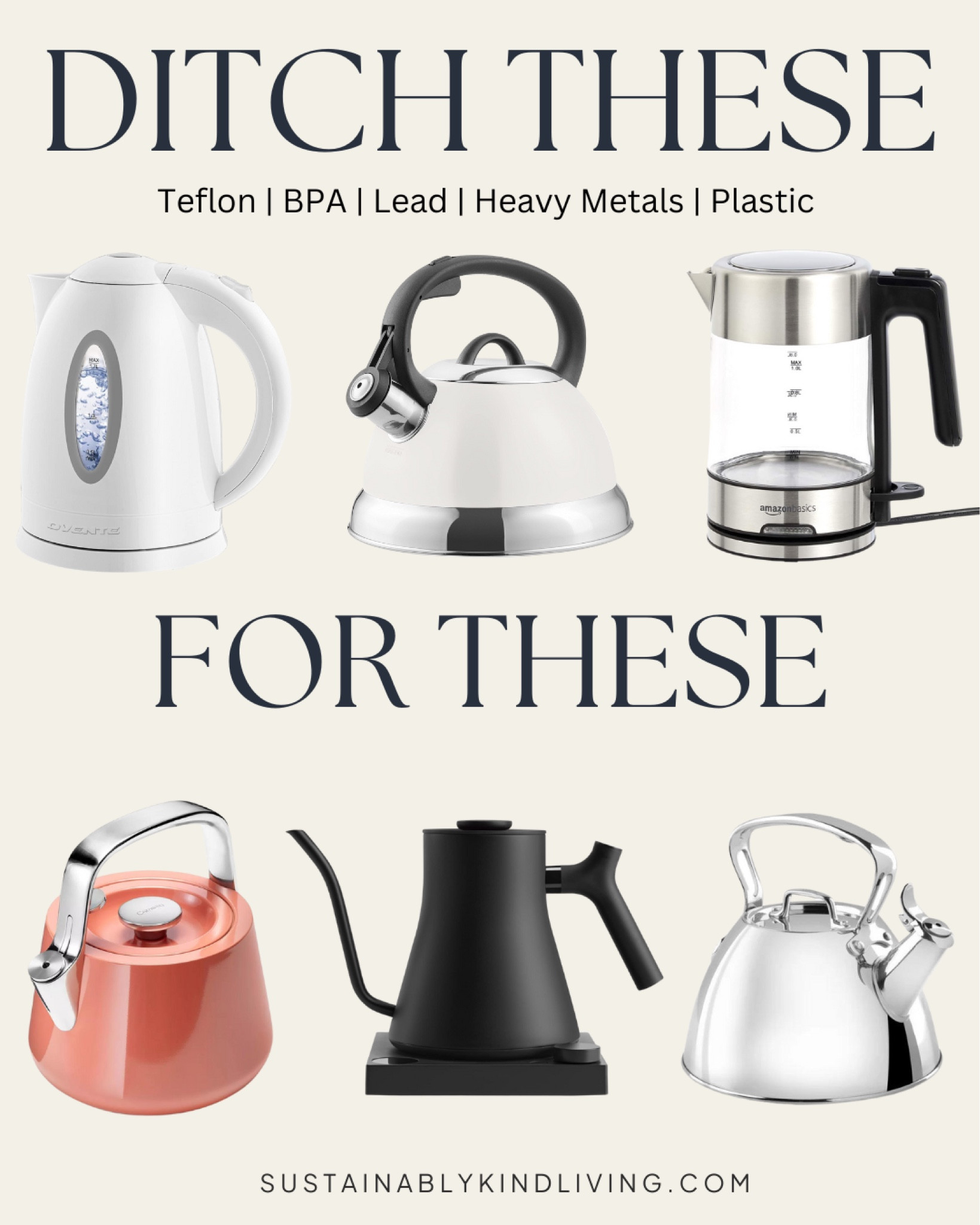 The best non toxic tea kettles! 🫖 Non toxic tea kettle, plastic free tea kettle, non toxic kettles 

#LTKHome