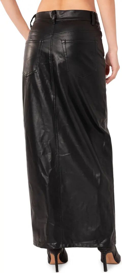 Neli Slit Front Faux Leather Maxi Skirt | Nordstrom