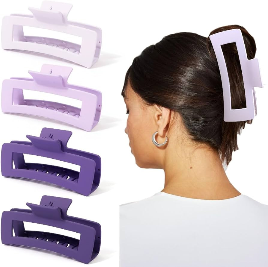 Ahoney 5 Inch Extra Large Claw Clips Big Hair Clips for Thick Long Hair, XL Giant Claw Clip Stron... | Amazon (US)