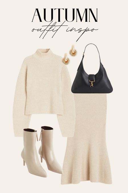Autumn Outfit Inspo 🍂
fall fashion, fall outfits, knit sweater, midi skirt, matching set, boots, heeled boots, shoulder bag, gold earrings 

#LTKstyletip #LTKworkwear