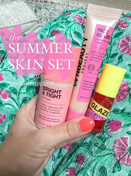 I’m loving this summer skin set from @innbeautyproject — the eye cream does such a great job, reflecting the light and counter acting in a dark circles, the face glaze gives your skin a lit from within glow, and the lip glaze is the perfect finishing touch #ad 

#LTKFind #LTKbeauty