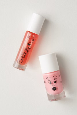 Nailmatic Kids Lip Gloss + Wash-Off Nail Polish Set | Anthropologie (US)