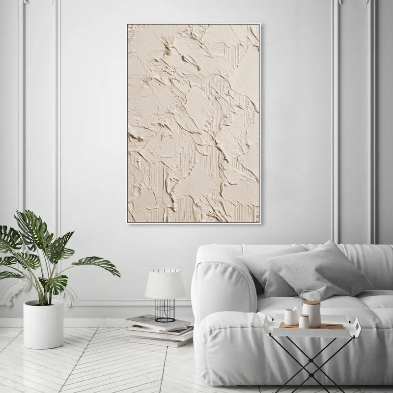 Muted Dabs by Oliver Gal - Floater Frame Print on Canvas | Wayfair North America