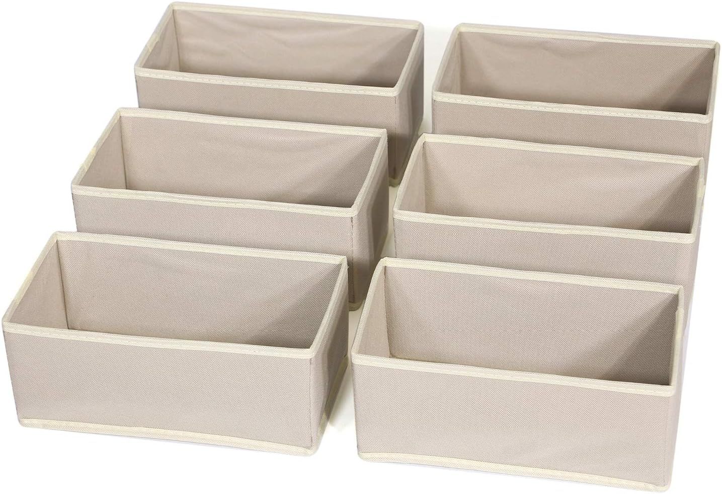 DIOMMELL 6 Pack Foldable Cloth Storage Box Closet Dresser Drawer Organizer Fabric Baskets Bins Co... | Amazon (US)