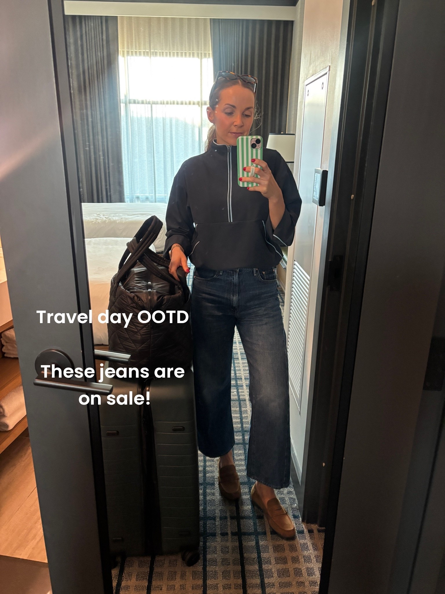 What I’m wearing to the airport. These jeans are on sale! I sized up one size to a 27 for a slight boyfriend fit. Loafers are so comfy, and I’m wearing my favorite white tee underneath in a size small.

#LTKgrwm #LTKCon #LTKootd