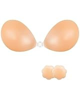 Niidor Adhesive Bra Strapless Sticky Invisible Push up Silicone Bra for Backless Dress with Nippl... | Amazon (US)