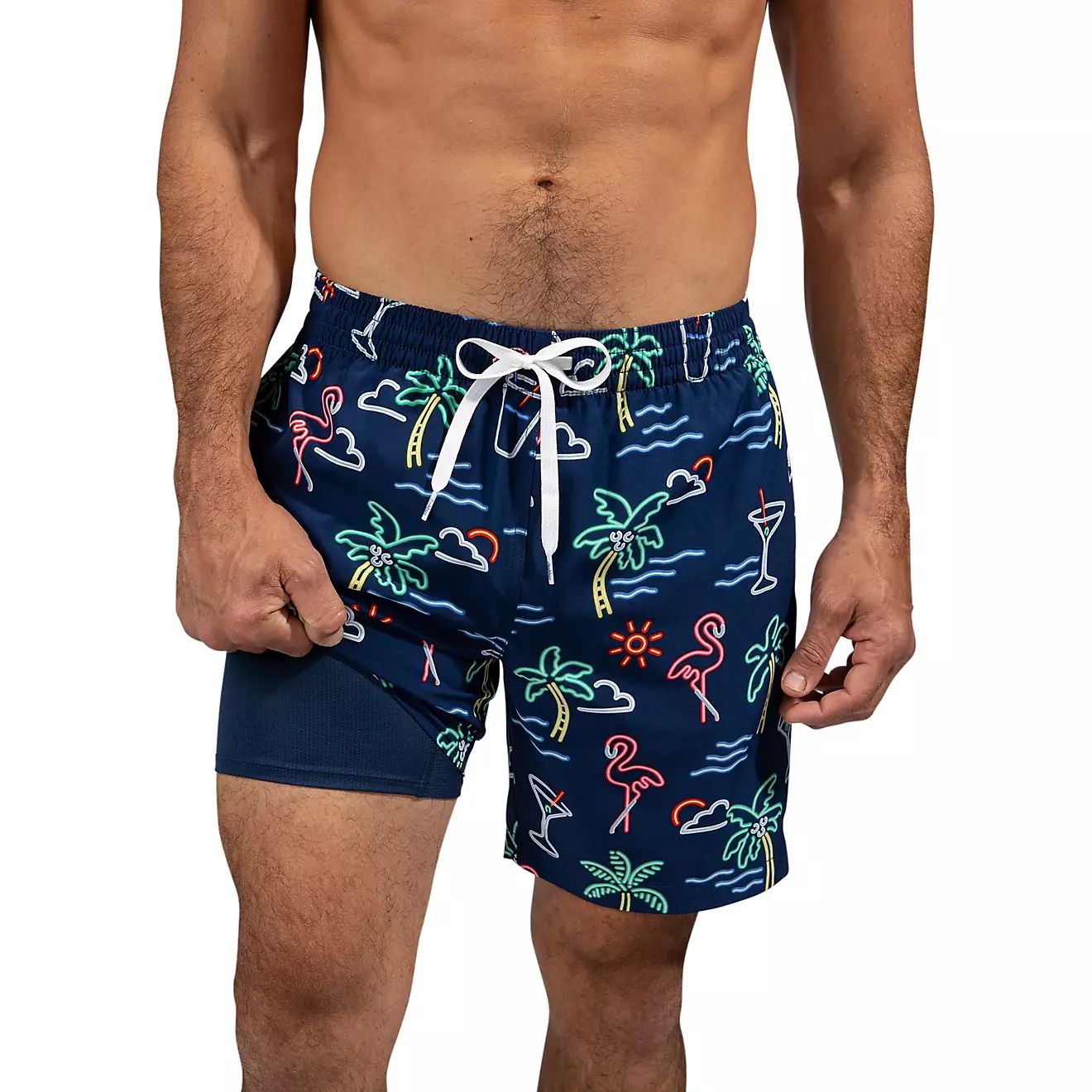 Chubbies Men's Neon Lights Lined Stretch Swim Trunks 5.5 in | Academy Sports + Outdoors