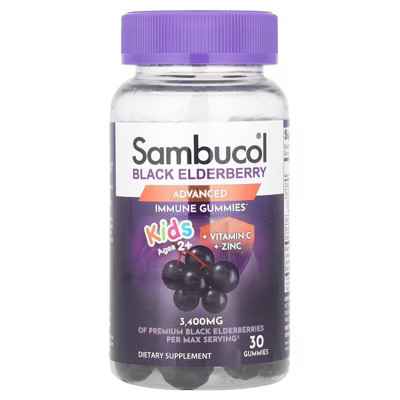 Sambucol Black Elderberry Gummies for Kids - Kids Elderberry Gummies, Added Vitamin C & Zinc, Black Elderberry Gummies Kids, Toddler Elderberry | Target