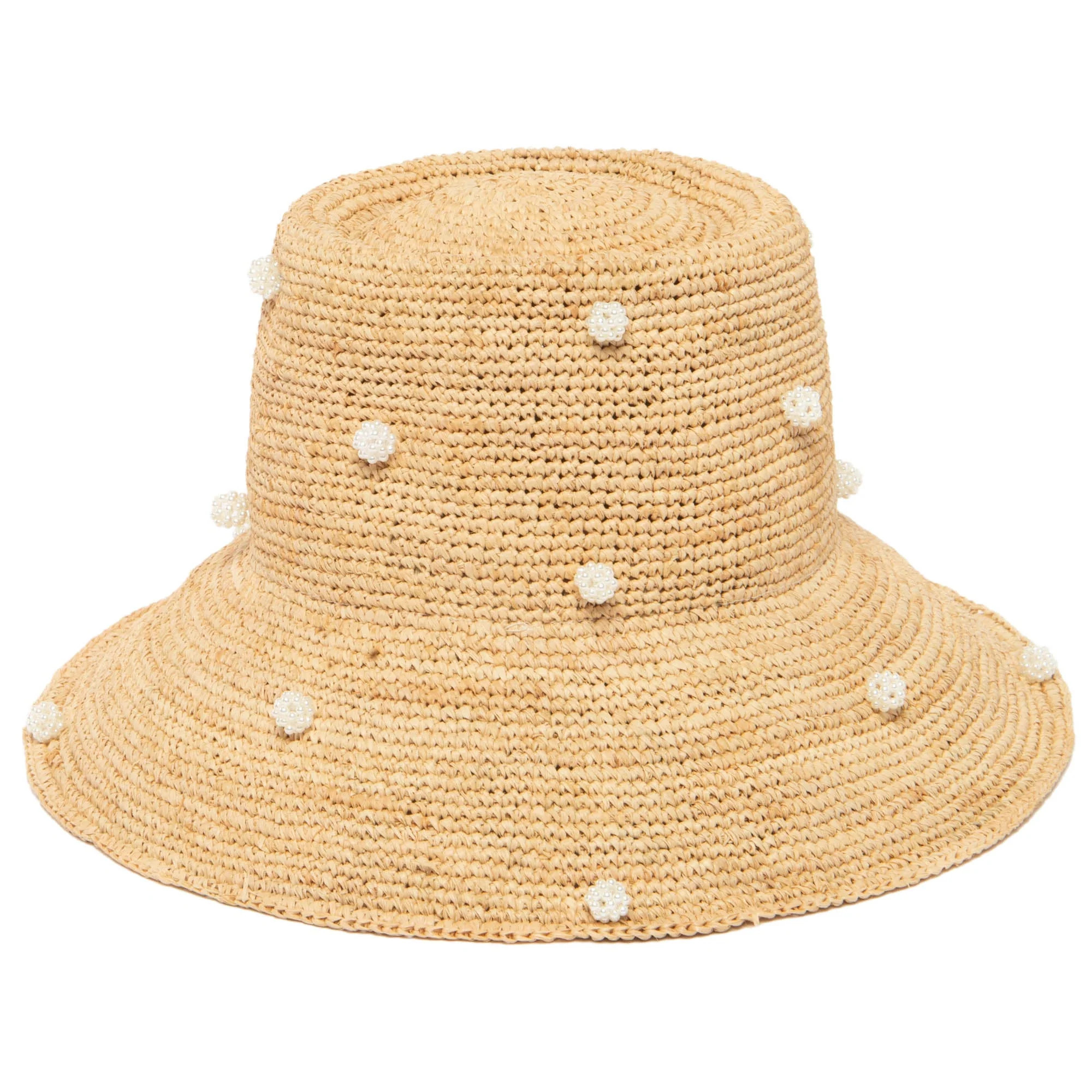 Perla - Crochet Raffia Bell Bucket Hat | San Diego Hat Company