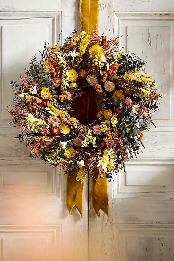 Golden Forest Dried Wreath at Terrain