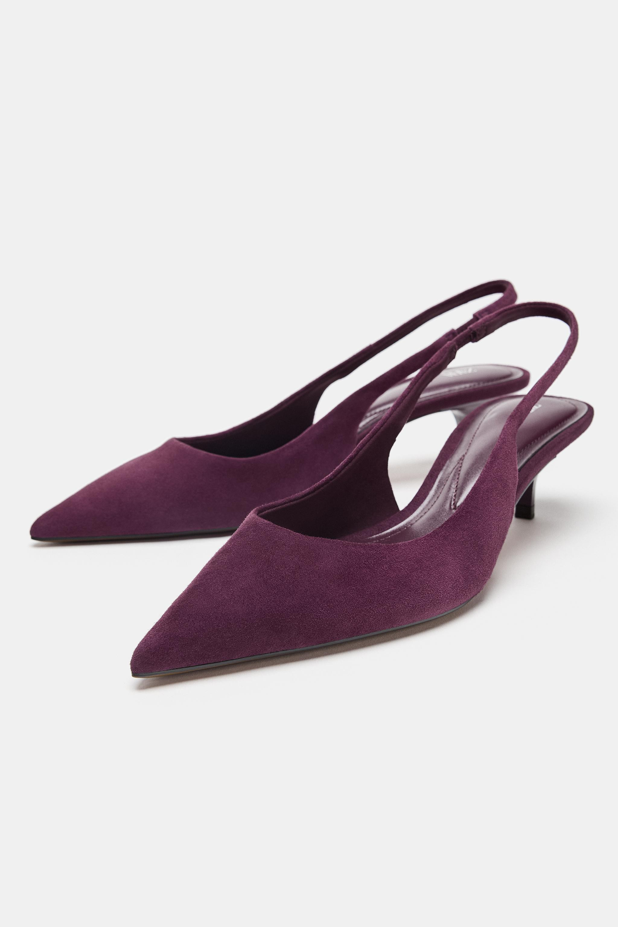 SUEDE SLINGBACK SHOES | Zara US