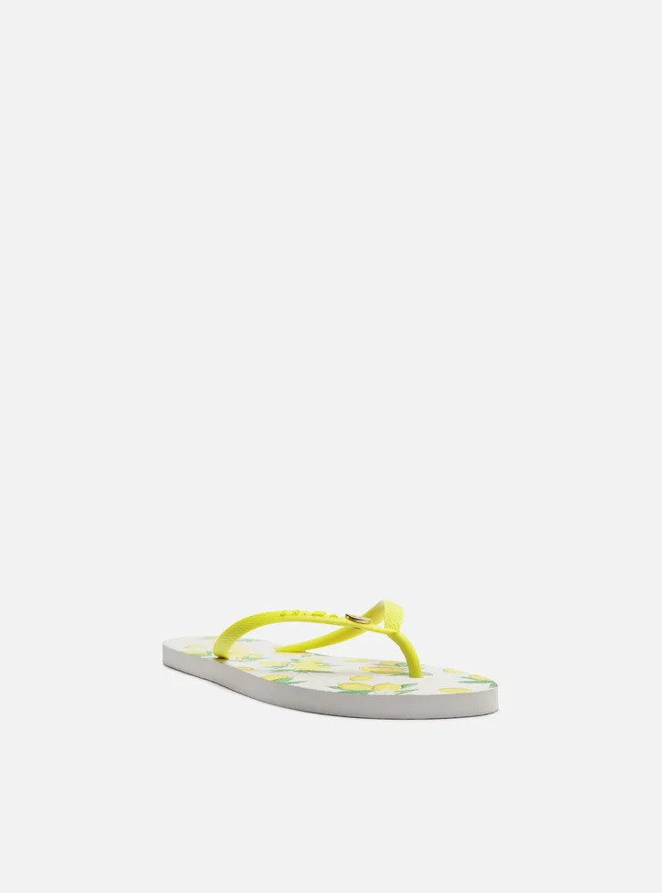 Chinelo de Dedo Amarelo Estampado Limão | ZZ Mall (BR)