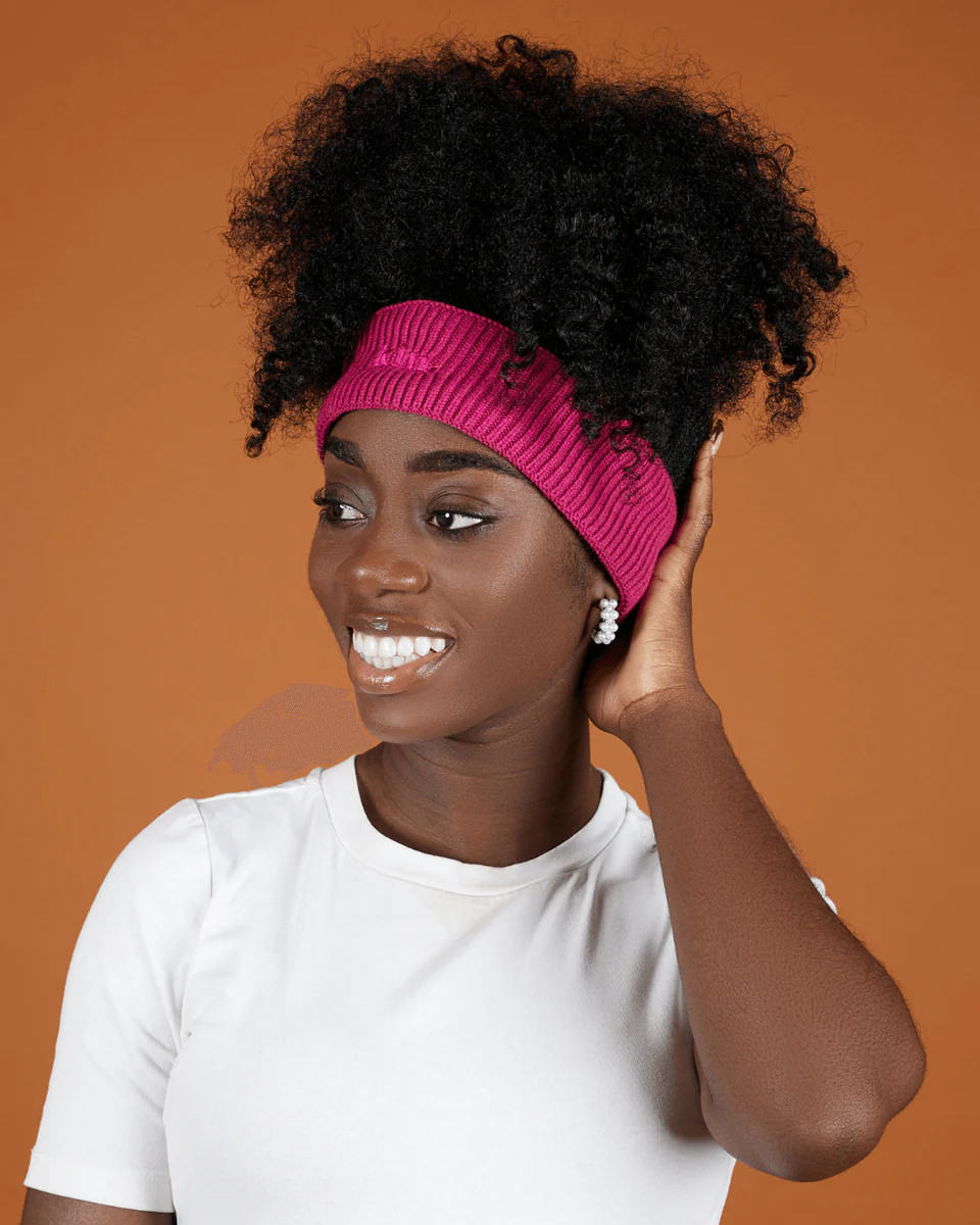 Magenta Satin Lined Headband | KIN Apparel
