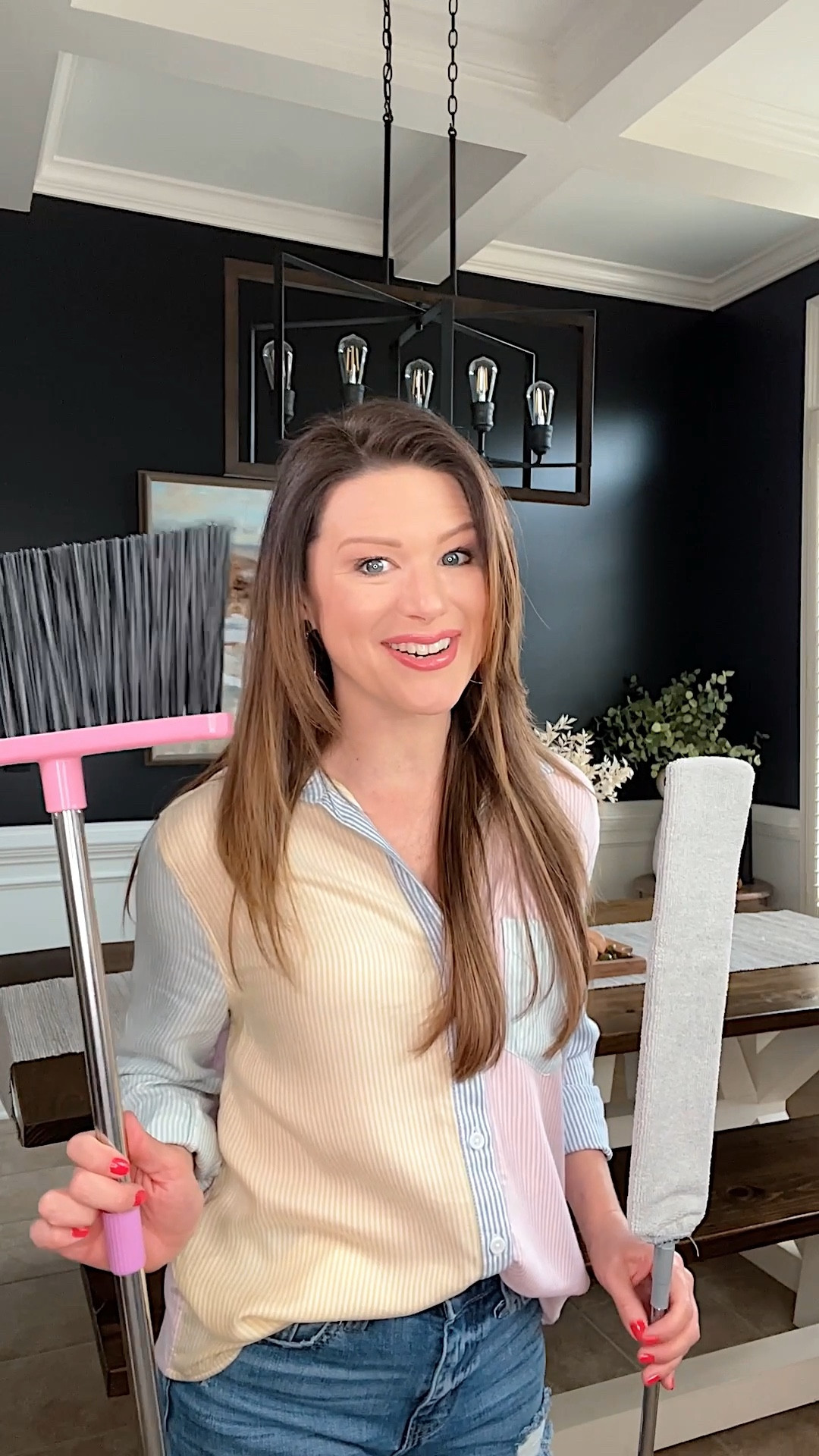 Two cleaning tools that will make dusting and sweeping up messes quick and easy. This broom and dustpan combo frees up your hands and keeps you from having to touch the bristles to remove trapped debris. The flat, flexible microfiber duster cleans above, under and in between tight spaces to remove those families of dust bunnies hiding in your home. #founditonamazon #cleaningmusthaves #cleaningtools #amazonmusthaves #broomanddustpan #duster

#LTKVideo #LTKhome #LTKover40