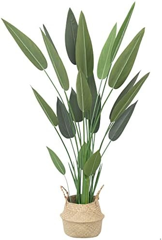 Hanamono Artificial Palm Tree, 4.59ft Faux Bird of Paradise Tree Home Decor Indoor Outdoor Large ... | Amazon (US)