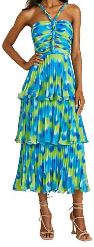 AMUR Brant Tiered Midi Dress, Brilliant Plume, 6 | Amazon (US)