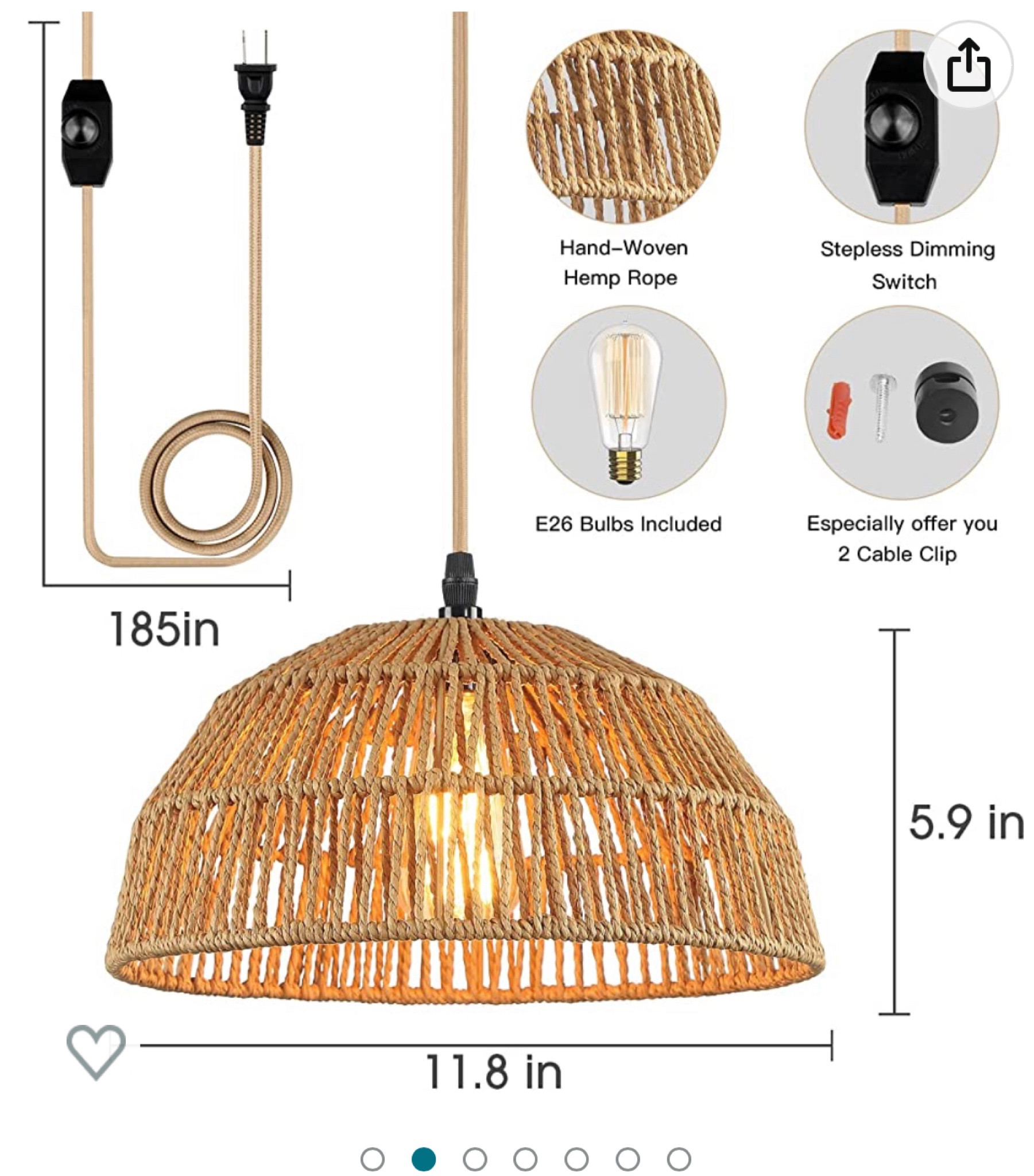 Plug in Swag Rope Overhead Light

#LTKhome #LTKFind