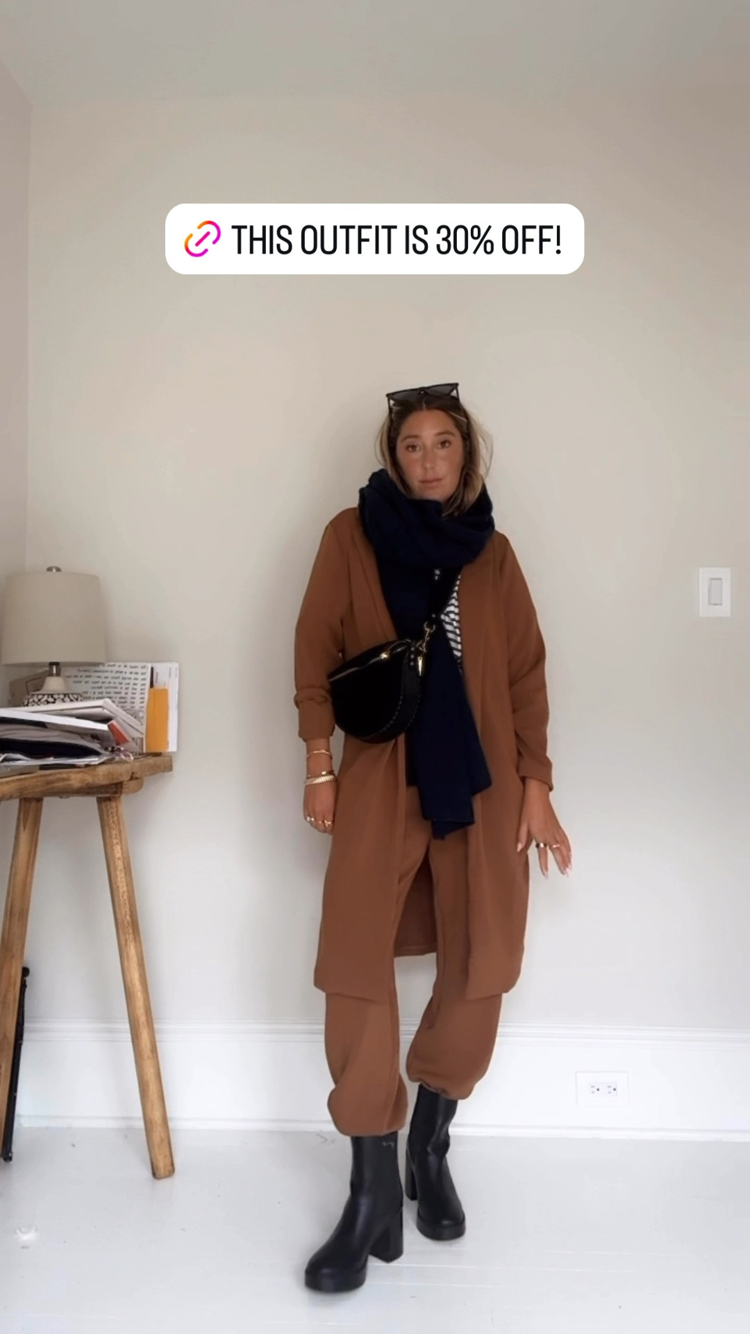 Cozy caramel tones with a touch of stripe! 30% off the entire spanx site  

#LTKSaleAlert #LTKCyberWeek