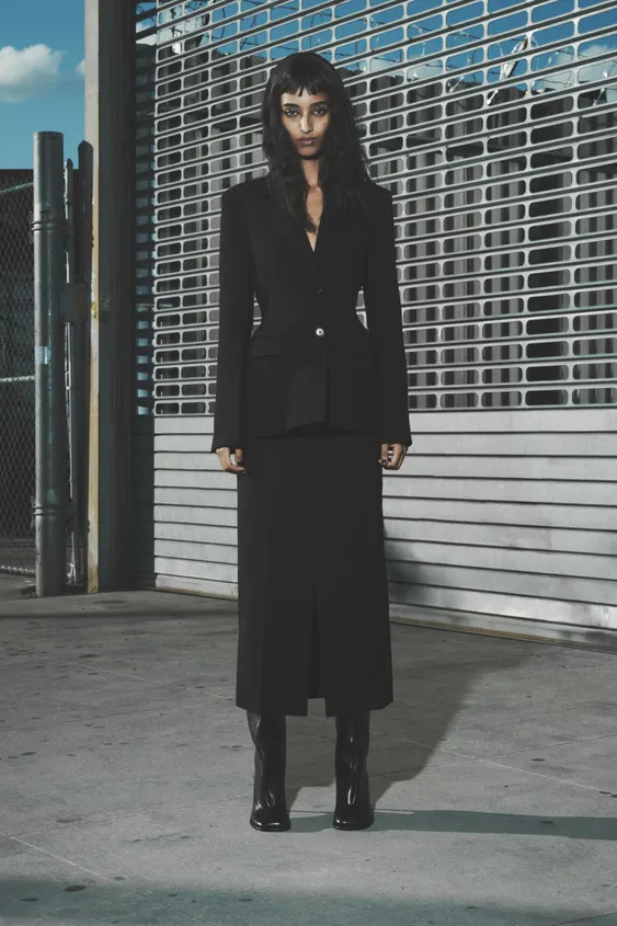 FITTED BLAZER WITH SHOULDER PADS ZW COLLECTION | Zara US