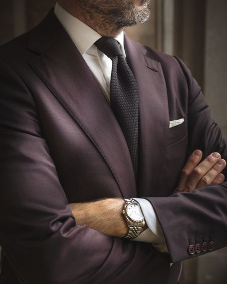 I prefer my holiday outfits to be subtle. A burgundy suit with a textured grenadine tie and simple white pocket square hits just right  

#LTKover40 #LTKHoliday #LTKmens